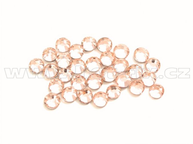 celobroušené hot-fix kameny Premium barva 190 Lt. Peach /světle broskvová, velikost SS 6, balení 144ks, 720ks nebo 1440ks