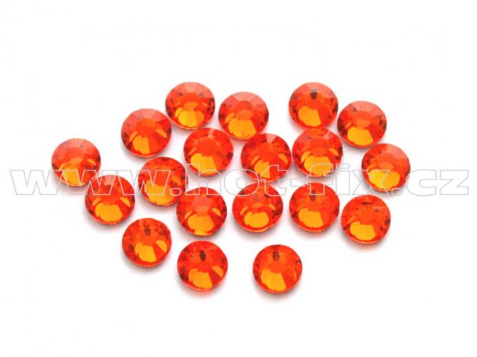 celobroušené hot-fix kameny Premium barva 104 Orange /oranžová, velikost SS10, balení 144ks, 720ks nebo 1440ks