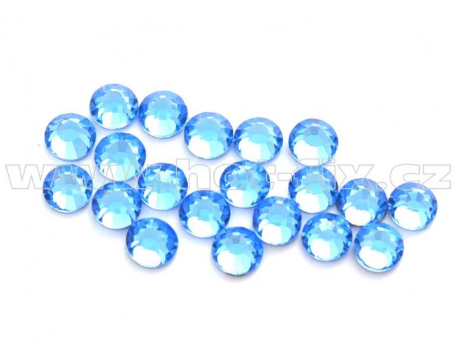 celobroušené hot-fix kameny Premium barva 118 Sapphire světlý /světle modrá, velikost SS10, balení 144ks, 720ks nebo 1440ks