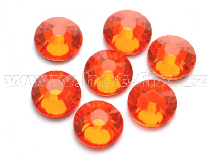 celobroušené hot-fix kameny Premium barva 104 Orange /oranžová, velikost SS30, balení 144ks, 720ks nebo 1440ks