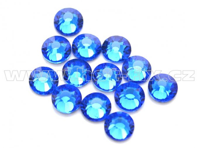 celobroušené hot-fix kameny Premium barva 117 Sapphire /modrá, velikost SS16, balení 144ks, 720ks nebo 1440ks