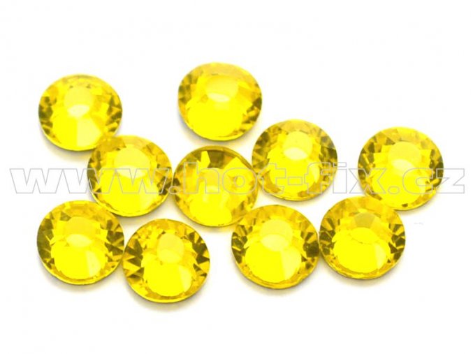 hot-fix celobroušené kameny Premium barva CBP/112 Citrine /žlutá, sada 4x144ks
