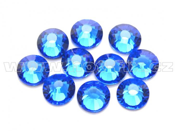 hot-fix celobroušené kameny Premium barva CBP/117 Sapphire /modrá, sada 4x144ks