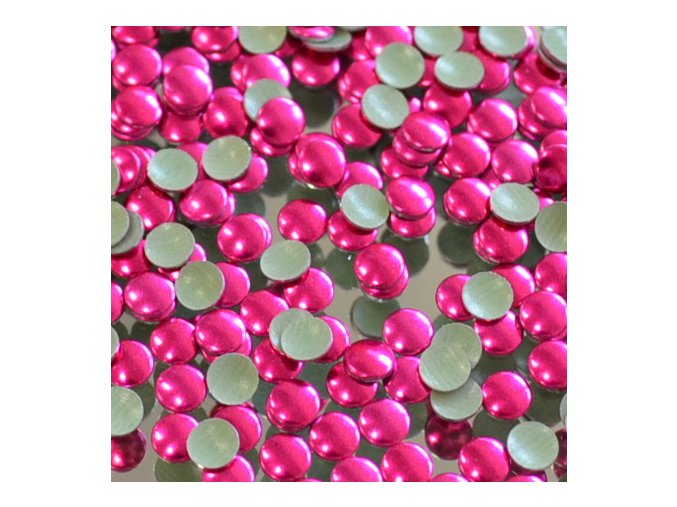 kovové hot-fix kameny barva 11 fuchsia velikost 4mm, balení 100 nebo 500ks