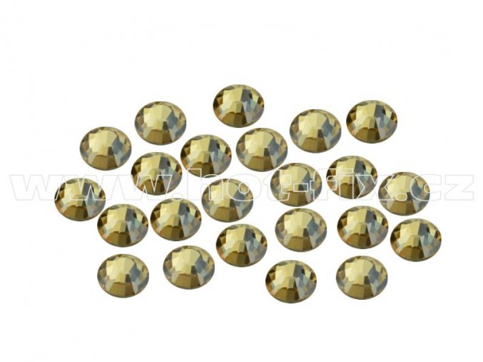 CBEP 1313 Gold crystal velikost SS10 hot fix kameny na textil celobroušené Premium Extra B