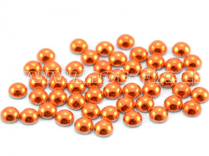 hot-fix perly barva SA317 ORANŽOVÁ - sada 4x100ks (balení 2, 3, 4 a 5mm po 100ks)