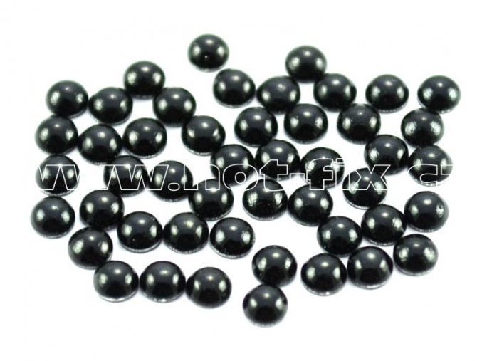 hot-fix perla barva SA302 černá, velikost 6mm, balení 100 nebo 500ks