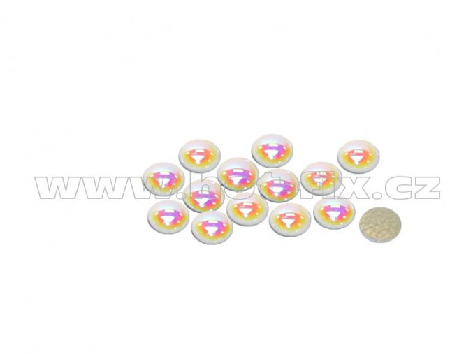 hot fix perla zažehlovací kámen na textil barva perleť bílá velikost 7mm