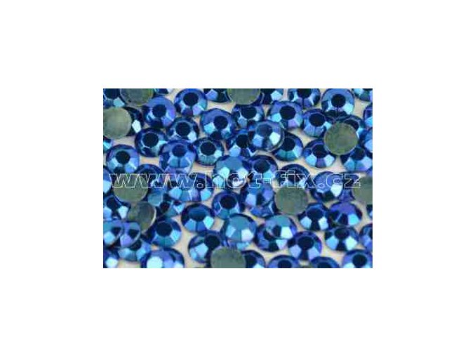 Octagon kovové hot fix kameny na textil barva modrá