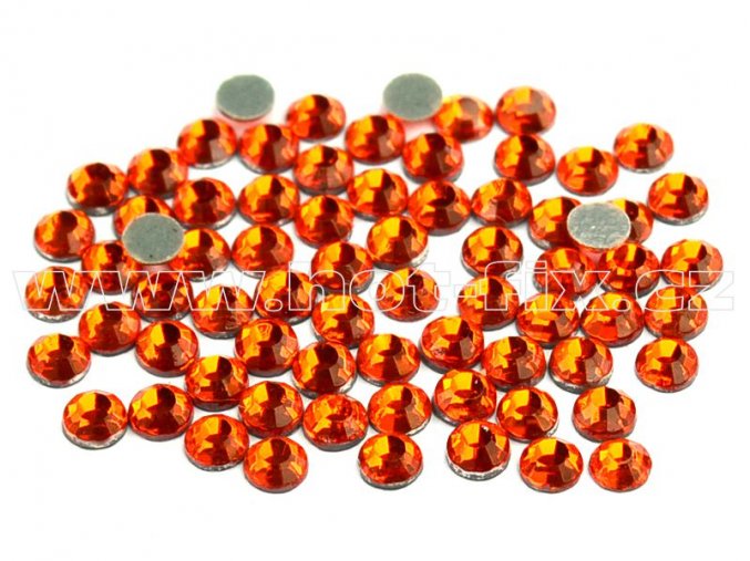 hot-fix kameny barva 104 Orange /oranžová, velikost SS16, balení 144ks, 720ks, 1440ks