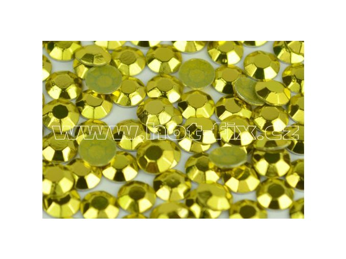 Octagon kovové hot fix kameny na textil barva lime zelená