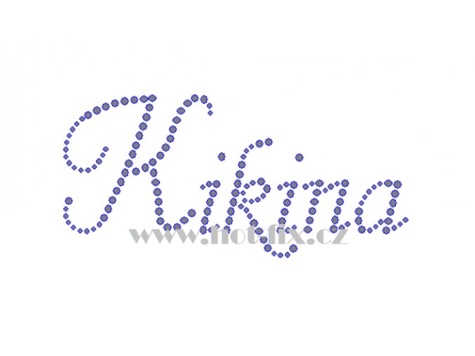 Kikina jméno nažehlovací aplikace nažehlovací kamínkový potisk na textil hot fix kameny
