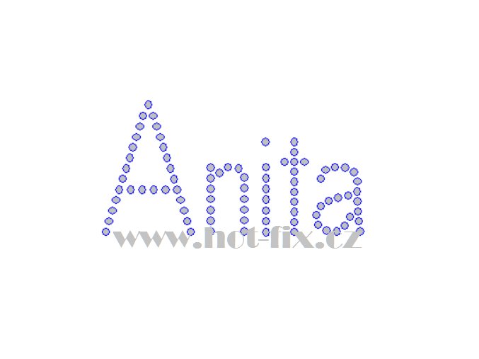 Anita jméno nažehlovací hot fix kamínková aplikace na textil hot fix kameny