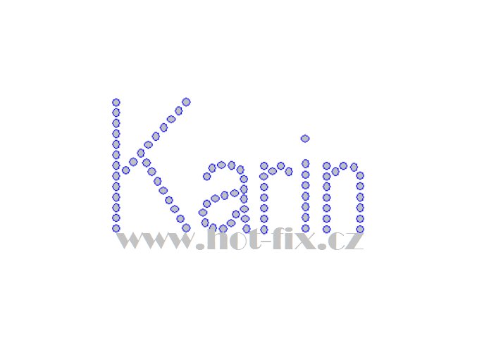 Karin jméno nažehlovací hot fix kamínková aplikace na textil hot fix kameny