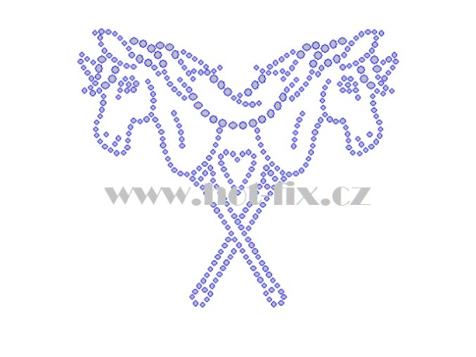 C201 Hobby Horsing nažehlovací kamínková aplikace na tričko, textil skleněné hot fix kamínky