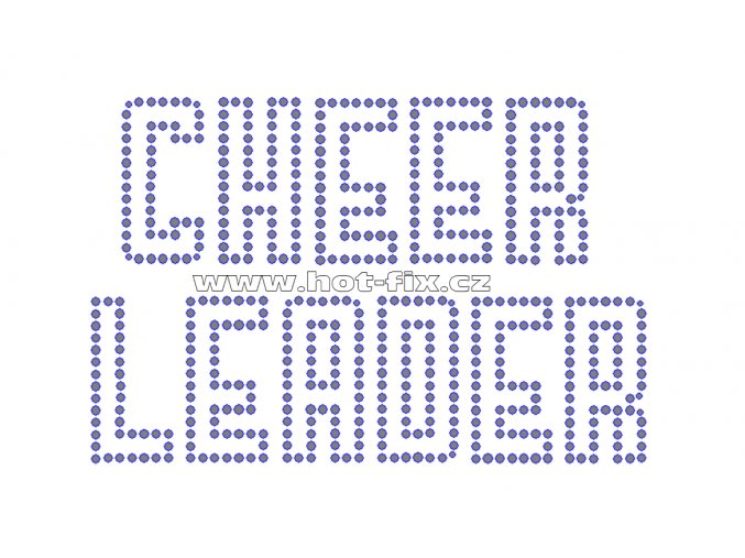 C096 -  cheerleader nažehlovací potisk na textil z hot-fix kamenů, rozměry cca 17,0x11,3cm