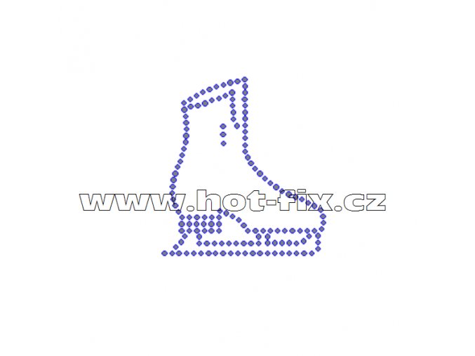 C018 - brusle nažehlovací potisk z hot-fix kamenů, rozměry cca 8,1x9,9cm