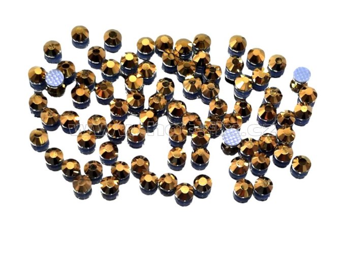 hot fix skleněné celobroušené kameny Premium CBP 305N Gold Hematite vel. SS10