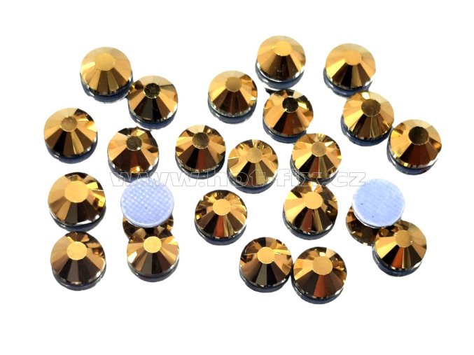 hot fix skleněné celobroušené kameny Premium CBP 305N Gold Hematite vel. SS30