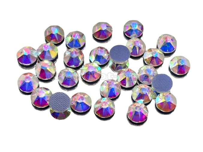 skleněné celobroušené hot fix kameny CBEP 1201N AB Crystal vel. SS30