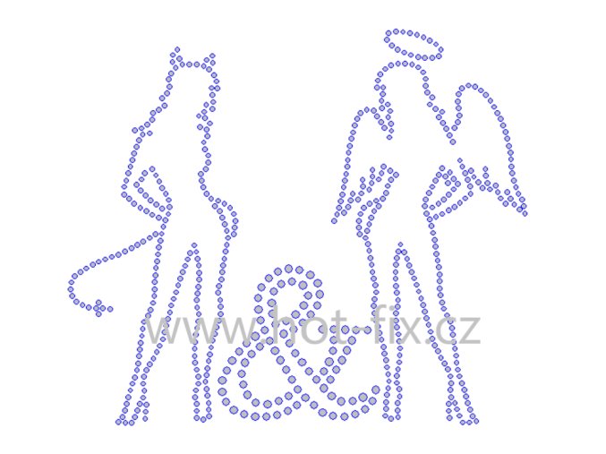 SD018 angel devil anděl ďábel nažehlovací hot fix kamínkový potisk na textil hot fix kameny