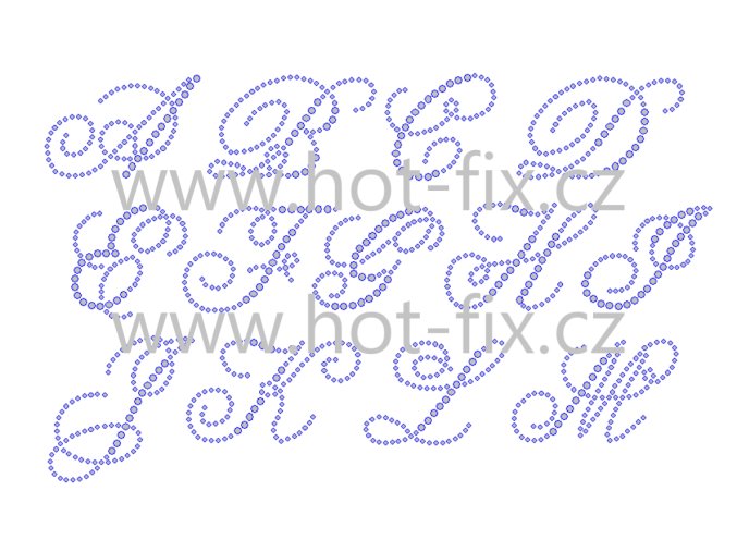 FM008V A M písmena abecedy A M monogramy nažehlovací hot fix kamínkový potisk na textil hot fix kameny