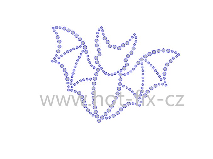 SP009 netopýr Halloween nažehlovací hot fix kamínkový potisk na tričko, textil hot fix kamínky