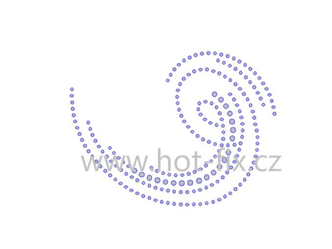 A110 verze P abstrakt nažehlovací hot fix kamínková aplikace na textil hot fix kameny