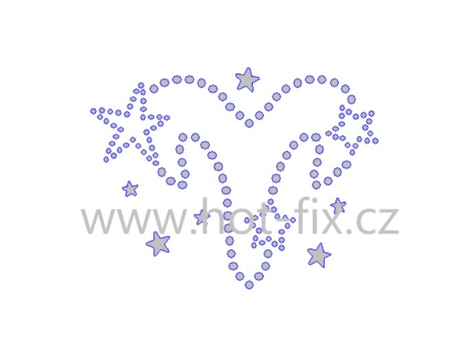 SZ004 01 beran znamení zvěrokruhu nažehlovací hot fix kamínkový potik na tričko, textil hot fix kameny
