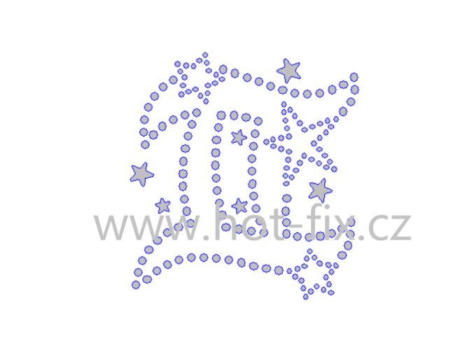 SZ004 03 blíženci znamení zvěrokruhu nažehlovací hot fix kamínkový potik na tričko, textil hot fix kameny