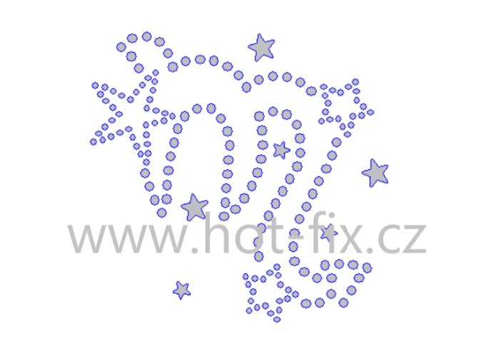 SZ004 08 štír znamení zvěrokruhu nažehlovací hot fix kamínkový potik na tričko, textil hot fix kameny
