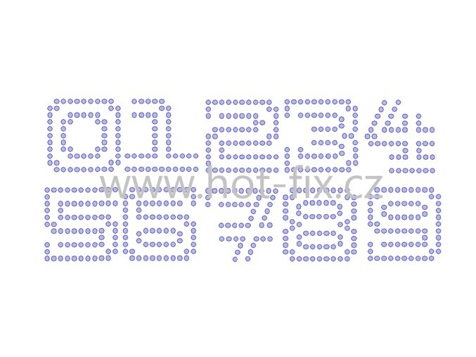 FC008 číslice nažehlovací hot fix kamínkový potisk na textil hot fix kameny