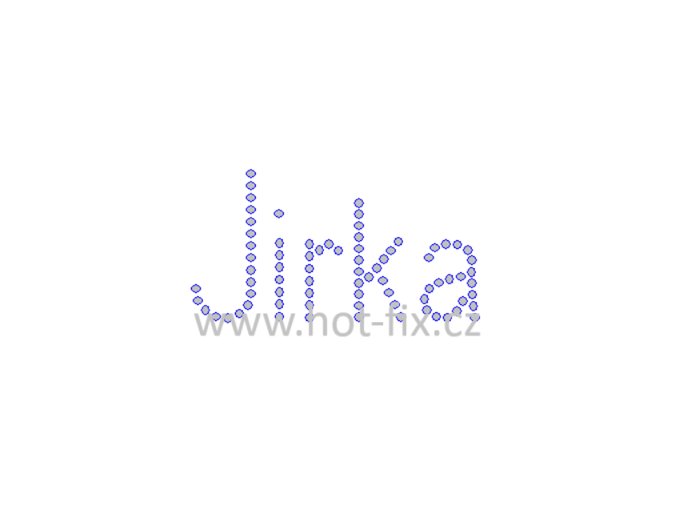 Jirka jméno nažehlovací hot fix kamínková aplikace na textil hot fix kameny