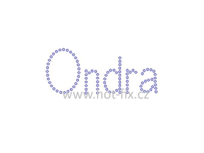 Ondra jméno nažehlovací hot fix kamínková aplikace na textil hot fix kameny
