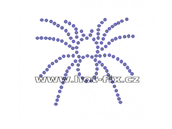 ZL002-A - nažehlovací potisk z hot-fix kamenů pavouk, rozm. cca 8,8x7,8cm