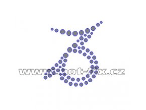 SZ002-10 - hot-fix kamínkový potisk znamení zvěrokruhu Kozoroh (22.12.-20. 1.), rozměry cca 4,6x5,1cm