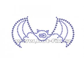SP006-A - hot-fix nažehlovací kamínkový potisk netopýr, rozměry cca 11,4x5,8cm
