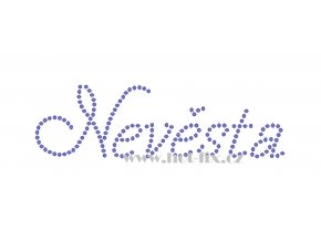SVAT014 verze B nevěsta hot fix nažehlovací kamínkový potisk na tričko, textil na párty pro nevěstu, rozlučku se svobodou hot fix kameny