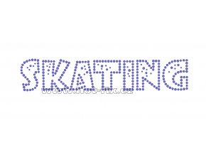 C019 - Skating nažehlovací hot-fix kamínková aplikace na textil, rozměry cca 22,0x4,4cm