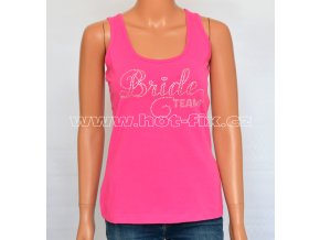01-B dámské tričko s kamínky Team Bride pro družičky a kamarádky nevěsty na předsvatební rozlučkovou párty se svobodou