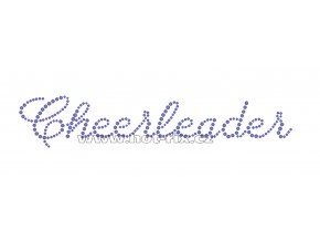 C107 - cheerleader hot-fix nažehlovací kamínkový potisk na textil, rozměry cca 22,4x4,2cm