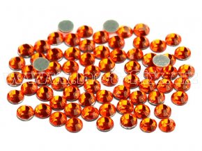 sada 4x144ks hot-fix skleněných polobroušených kamenů barva 104 Orange /oranžová