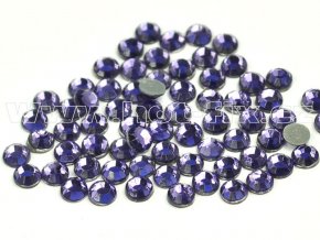 sada 4x144ks hot-fix skleněných polobroušených kamenů barva 139 Tanzanite /fialková