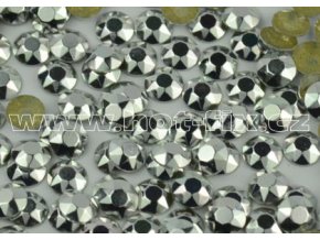 Octagon kovové hot fix kameny na textil barva stříbrná lesk