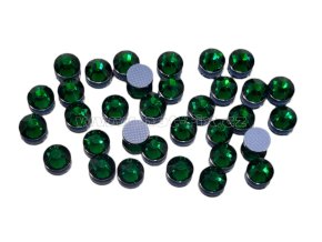 hot fix skleněný celobroušený kámen Premium CBP 115N Emerald vel. SS20
