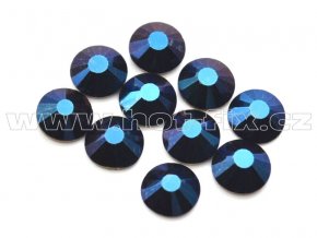 hot-fix celobroušené kameny Premium barva CBP/130 Blue hematite /tmavě modrá s kovovým leskem, sada 4x144ks