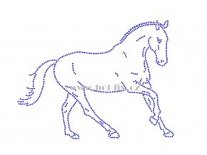 ZK019 horse kůň nažehlovací potisk na triko, textil nažehlovací hot fix kamínky