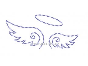 SD002 angel anděl kamínková nažehlovací aplikace na textil hot fix kamínky