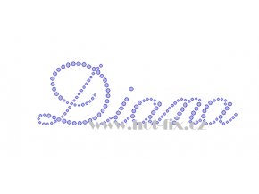 Diana jméno nažehlovací kamínková aplikace na textil hot fix kameny
