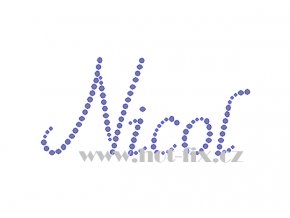 Nicol jméno nažehlovací aplikace nažehlovací kamínkový potisk na textil hot fix kameny